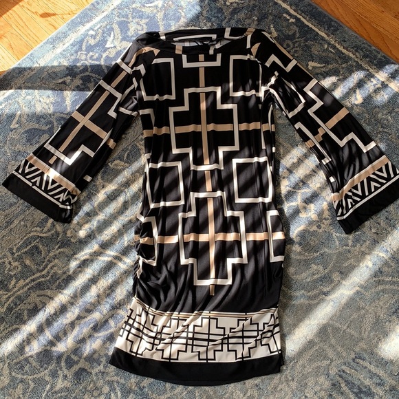 ANALILI New NWT designer black tan fall dress S 4 - Picture 6 of 6